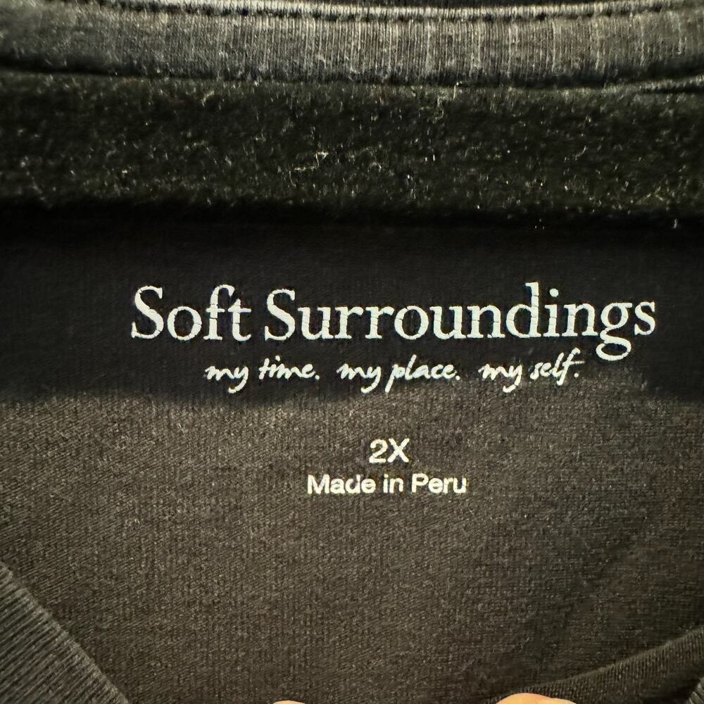 Soft Surroundings 2X Black Crew Neck | Super Soft! - Picture 3 of 5